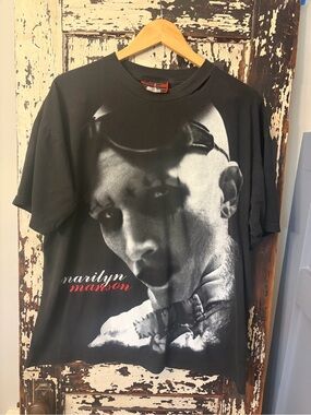 1997 Marilyn Manson no time to discriminate tee all over print size XL